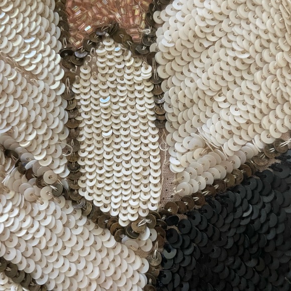 All Saints Aztec Sequin Hand Embelished Mini Dress size 4 - Picture 5 of 6